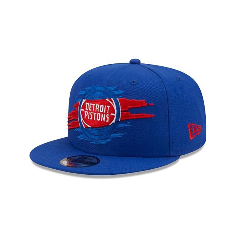 NBA Detroit Pistons Logo Tear 9Fifty Snapback (QBI4234) - Blue New Era Caps